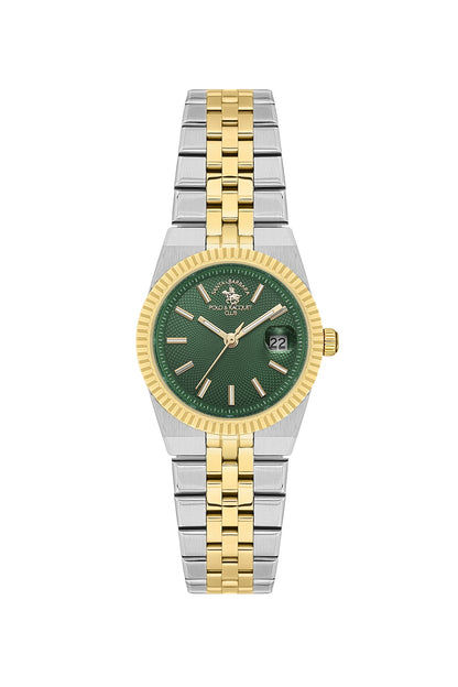 Santa Barbara Polo &amp; racquet Club Quartz  Green Dial Analog Watch For -  Ladies SB.4.10044-6