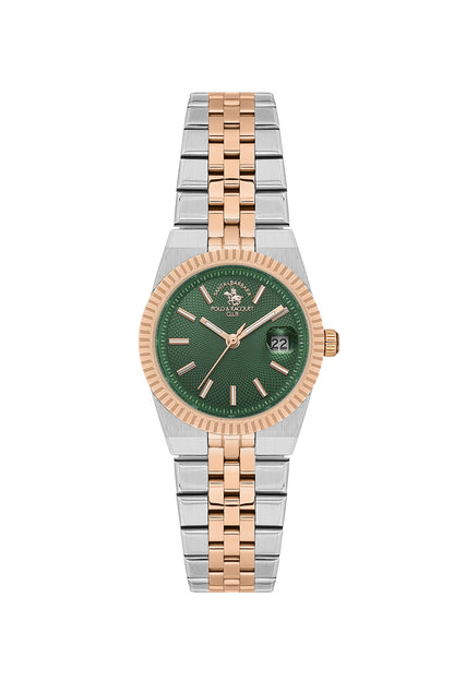 Santa Barbara Polo &amp; racquet Club Quartz  Green Dial Analog Watch For -  Ladies SB.4.10044-9