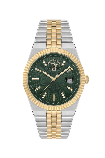 Santa Barbara Polo &amp; racquet Club Quartz  Green Dial Analog Watch For -  Gents SB.4.10045-5