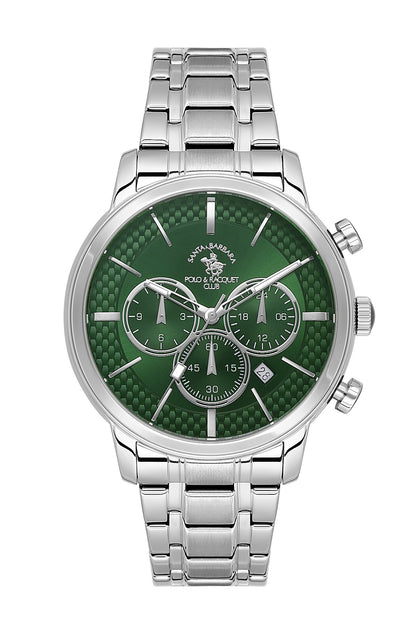 Santa Barbara Polo &amp; Racquet Club Quartz Green Dial Analog Watch For - Gents SB.4.10046-5