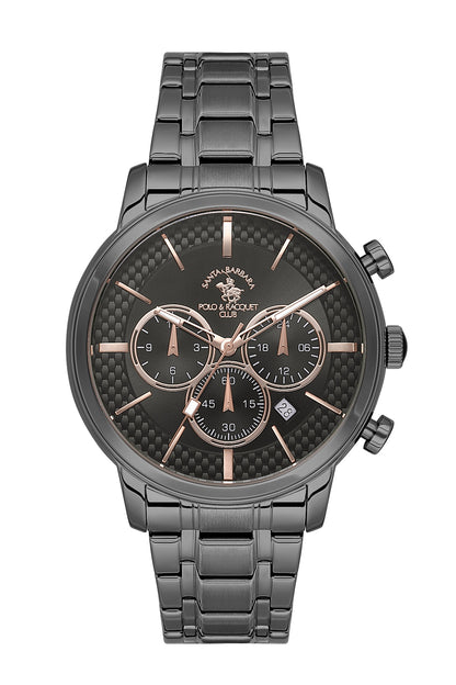 Santa Barbara Polo &amp; Racquet Club Quartz Black Dial Analog Watch For - Gents SB.4.10046-7