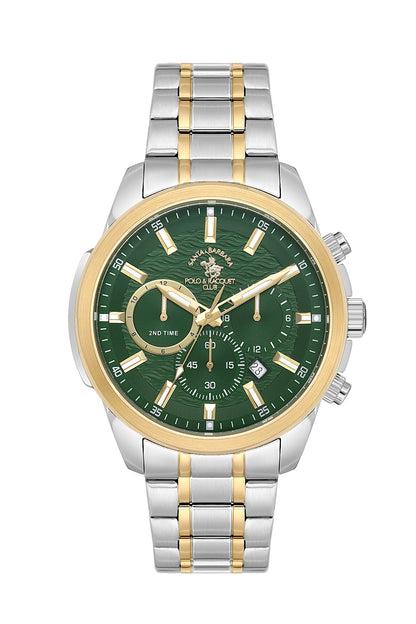 Santa Barbara Polo &amp; Racquet Club Quartz Green Dial Analog Watch For - Gents SB.4.10047-6