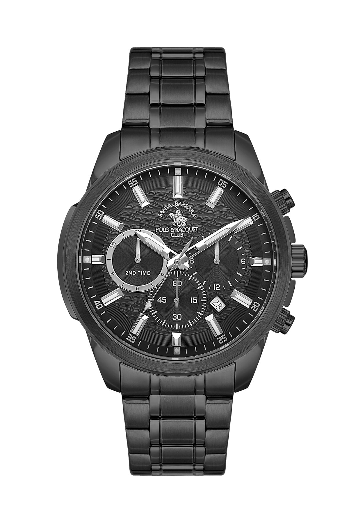 Santa Barbara Polo &amp; Racquet Club Quartz Black Dial Analog Watch For - Gents SB.4.10047-7