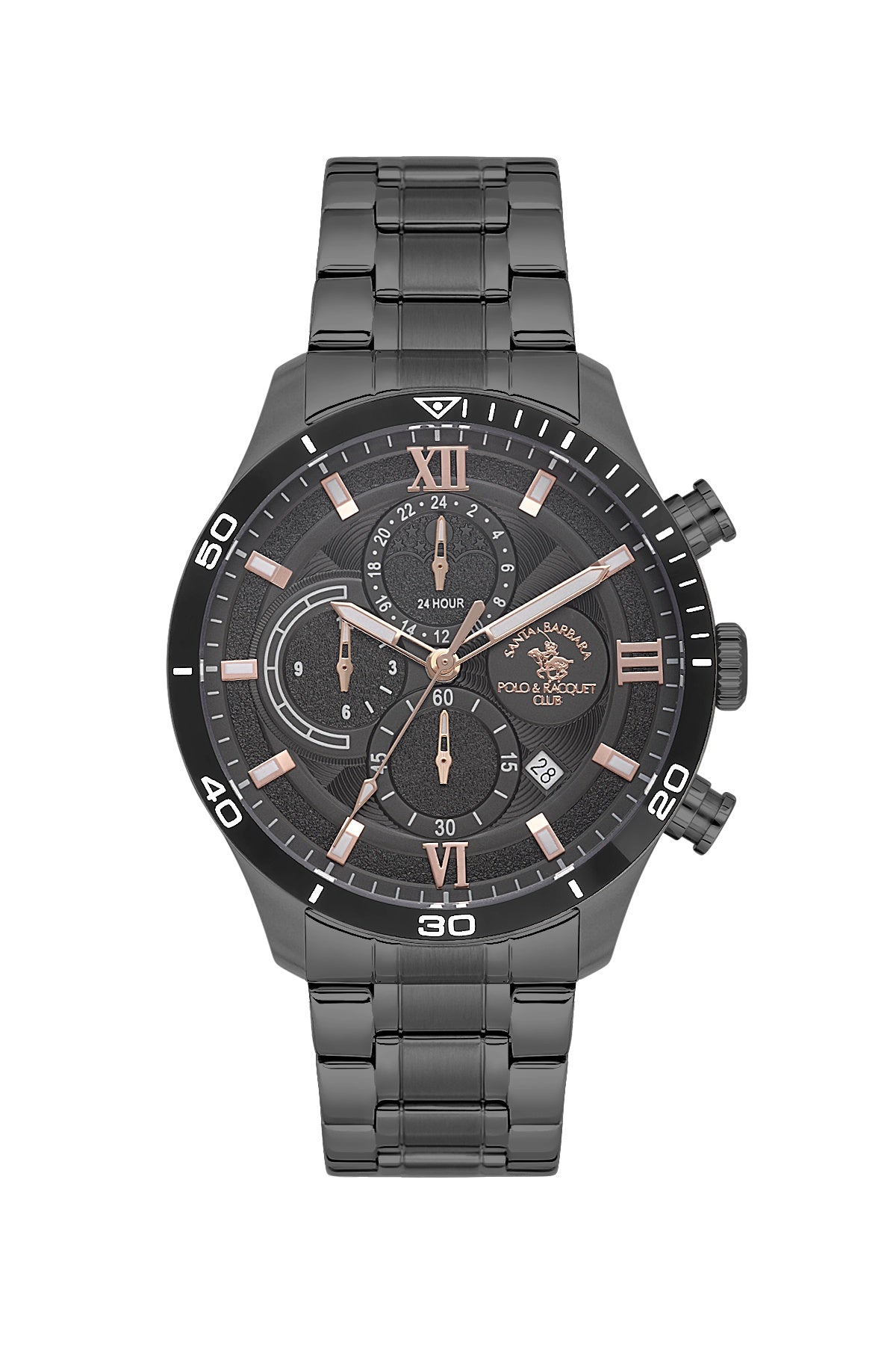 Santa Barbara Polo &amp; racquet Club Quartz  Black Dial Analog Watch For -  Gents SB.4.10048-6