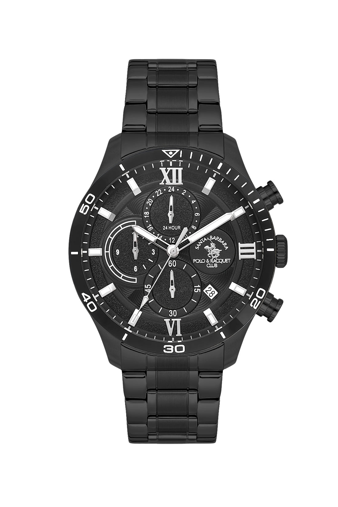 Santa Barbara Polo &amp; racquet Club Quartz  Black Dial Analog Watch For -  Gents SB.4.10048-7