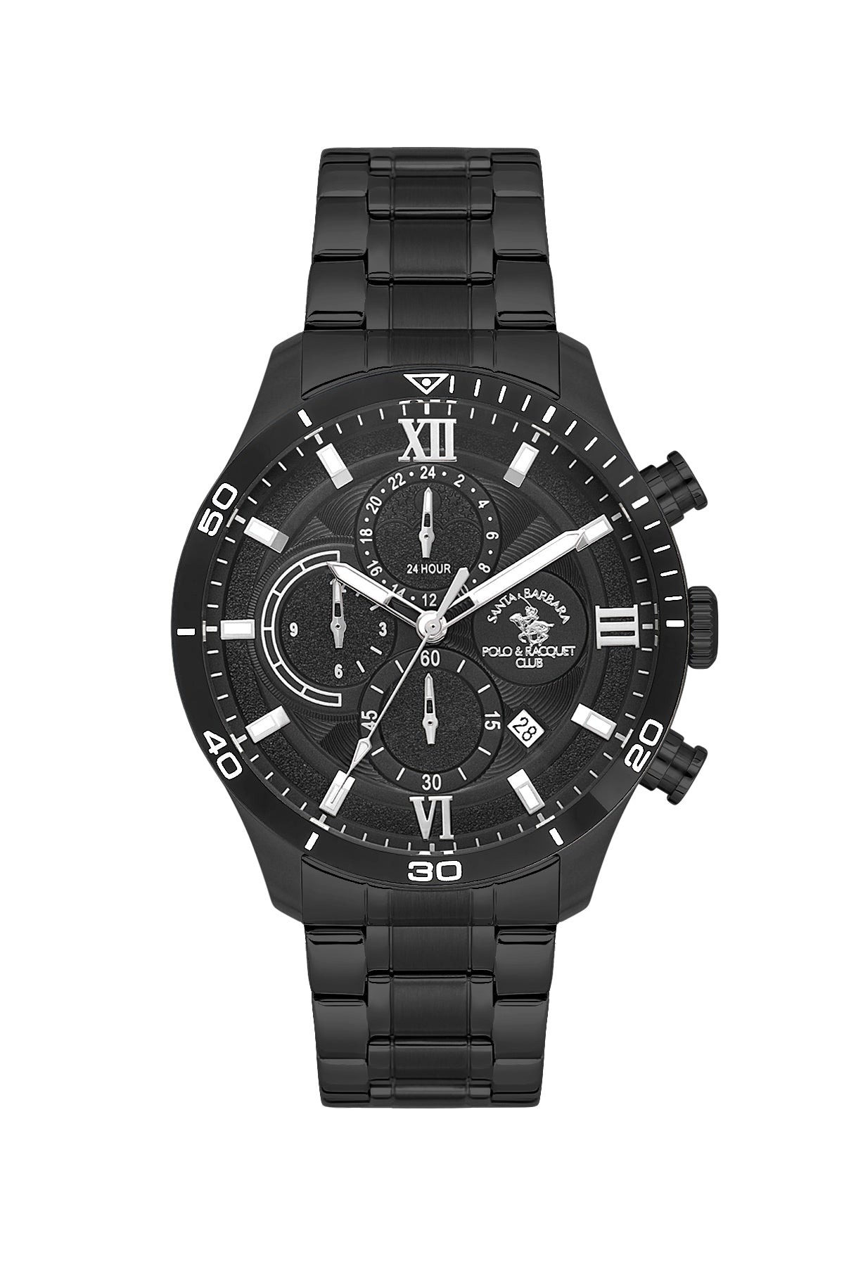 Santa Barbara Polo &amp; racquet Club Quartz  Black Dial Analog Watch For -  Gents SB.4.10048-7