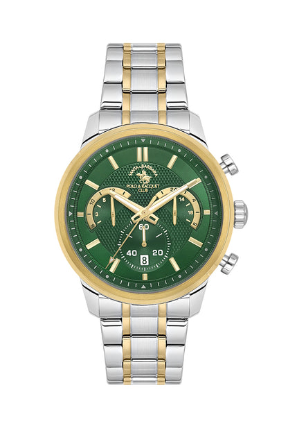 Santa Barbara Polo &amp; racquet Club Quartz  Green Dial Analog Watch For -  Gents SB.4.10050-6