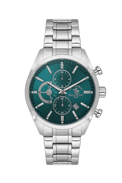Santa Barbara Polo &amp; Racquet Club Quartz Green Dial Analog Watch For - Gents SB.4.10051-4