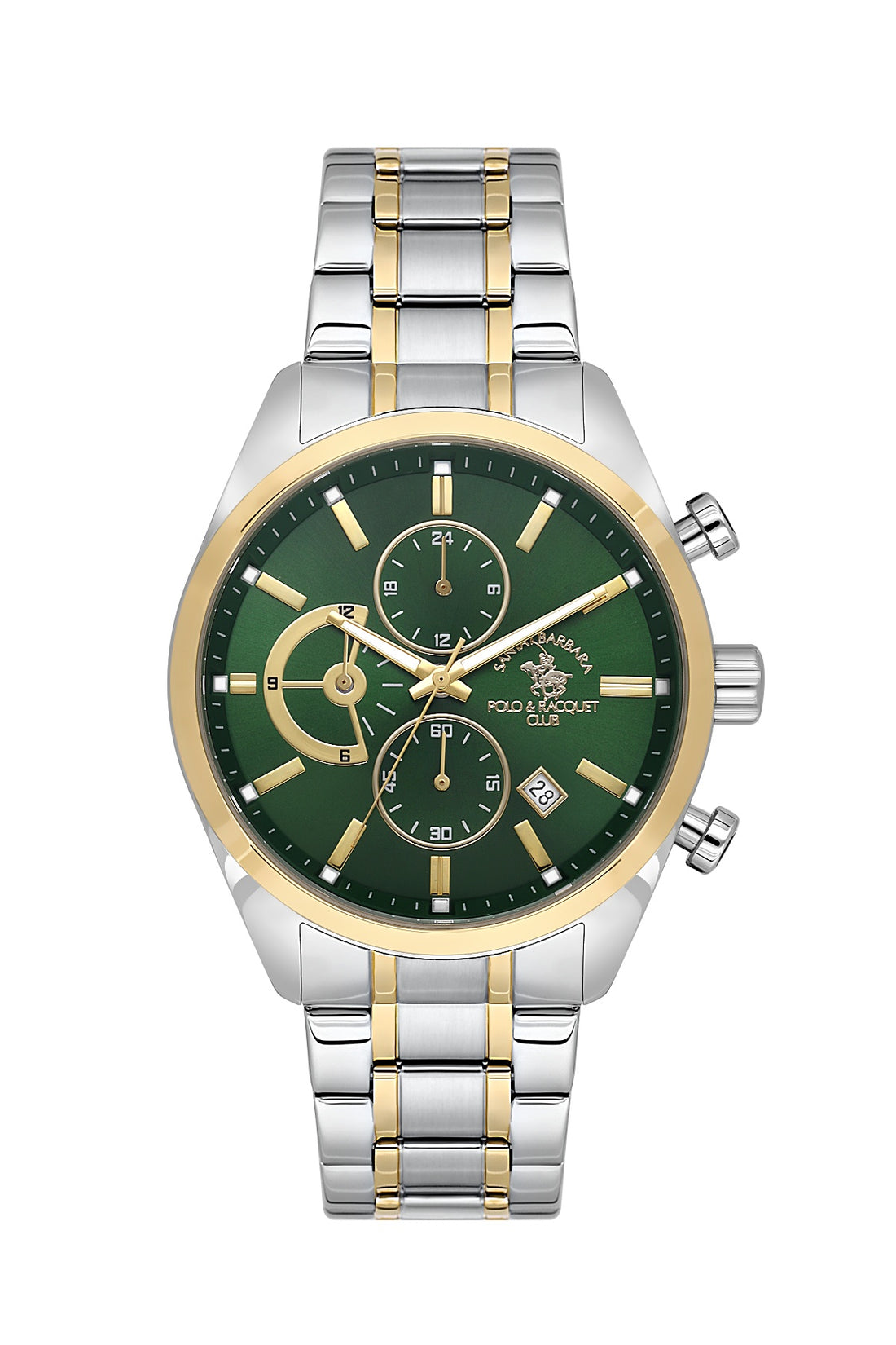 Santa Barbara Polo &amp; Racquet Club Quartz Green Dial Analog Watch For - Gents SB.4.10051-6