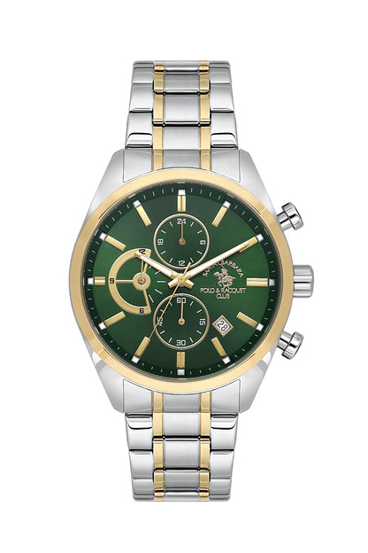Santa Barbara Polo &amp; Racquet Club Quartz Green Dial Analog Watch For - Gents SB.4.10051-6