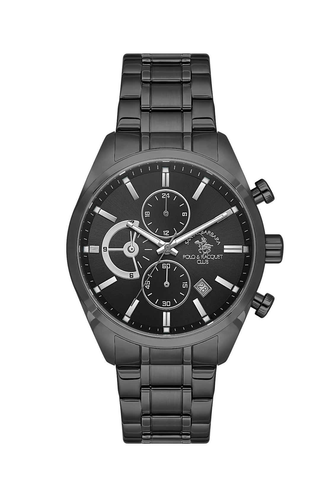 Santa Barbara Polo &amp; Racquet Club Quartz Black Dial Analog Watch For - Gents SB.4.10051-7