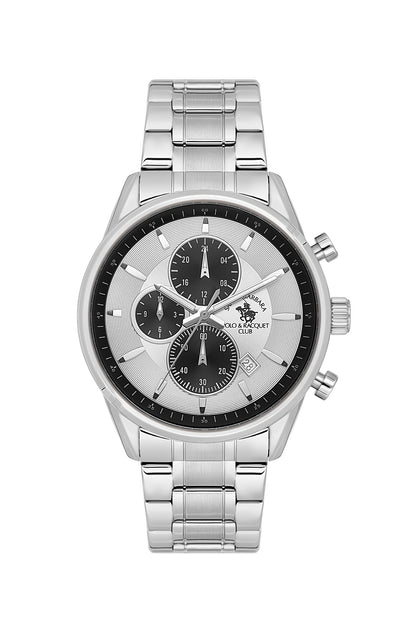 Santa Barbara Polo &amp; racquet Club Quartz  Silver Dial Analog Watch For -  Gents SB.4.10052-1