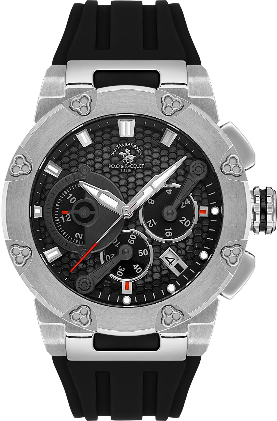 Santa Barbara Polo &amp; Racquet Club  Quartz Black Dial Analog Watch - ForGents SB.5.10001-1