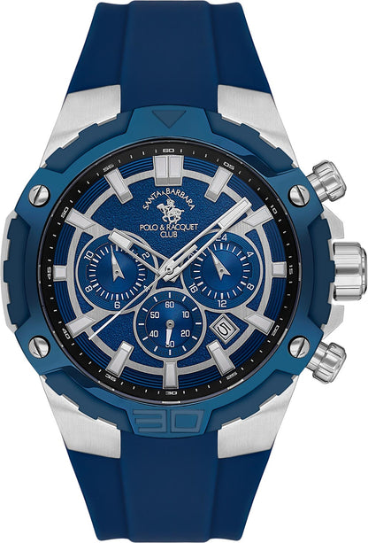 Santa Barbara Polo &amp; Racquet Club Quartz Blue Dial Analog Watch For -Gents SB.5.10002-3