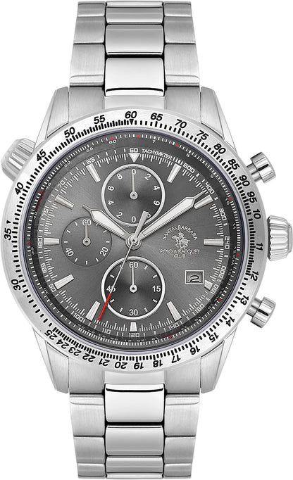 Santa Barbara Polo &amp; Racquet Club  Quartz Grey Dial Watch - For Gents SB.5.10003-3