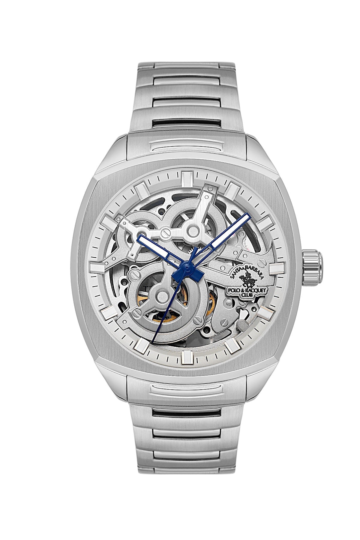 SANTA BARBARA POLO &amp; RACQUET CLUB Automatic TY2809 Movement Silver Dial Analouge Watch For- Gents SB.5.10006-1