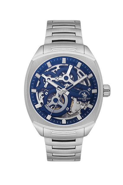 SANTA BARBARA POLO &amp; RACQUET CLUB Automatic TY2809 Movement Blue Dial Analouge Watch For- Gents SB.5.10006-3