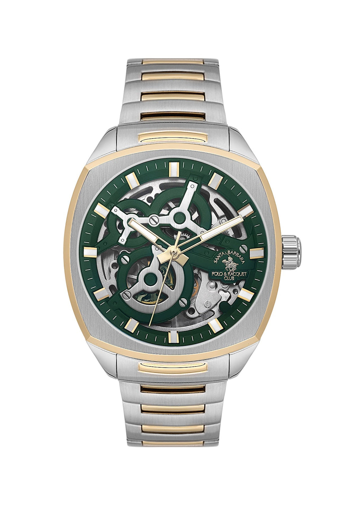 SANTA BARBARA POLO &amp; RACQUET CLUB Automatic TY2809 Movement Green Dial Analouge Watch For- Gents SB.5.10006-5