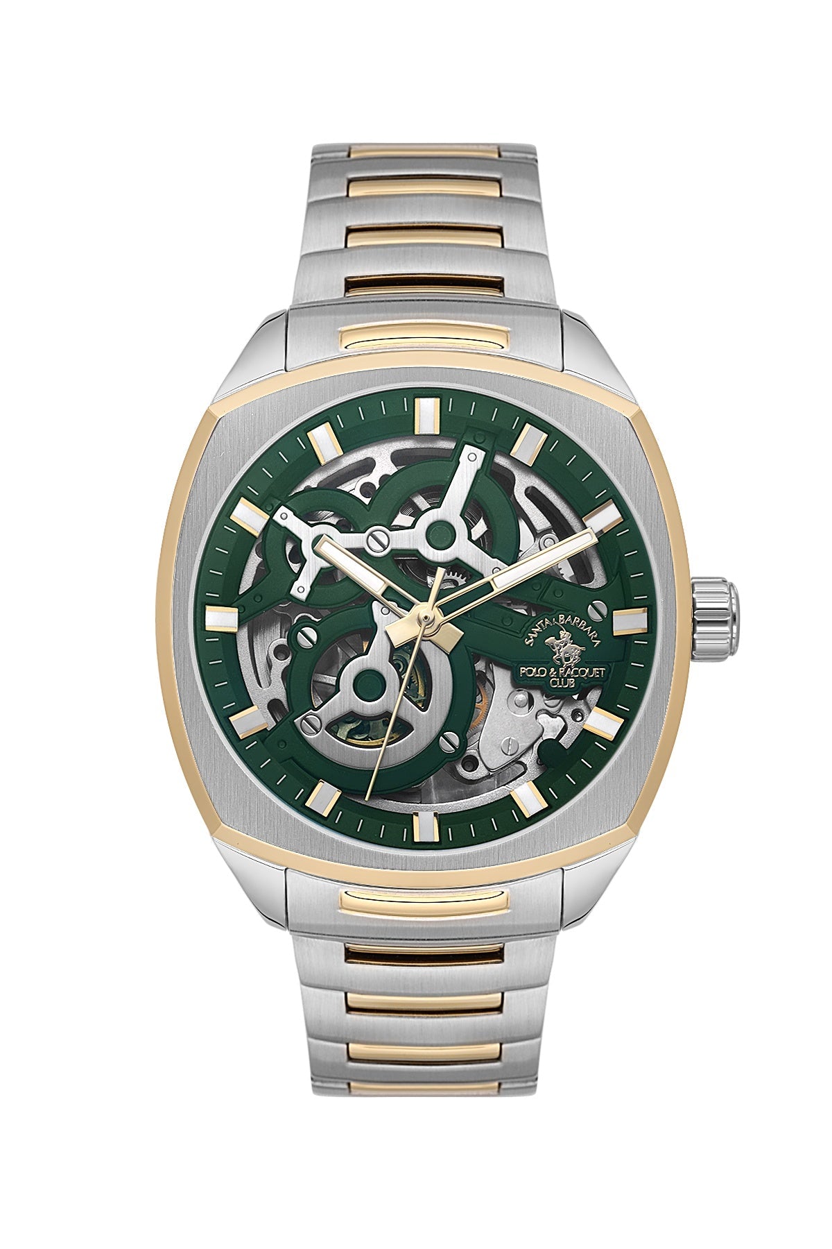 SANTA BARBARA POLO &amp; RACQUET CLUB Automatic TY2809 Movement Green Dial Analouge Watch For- Gents SB.5.10006-5