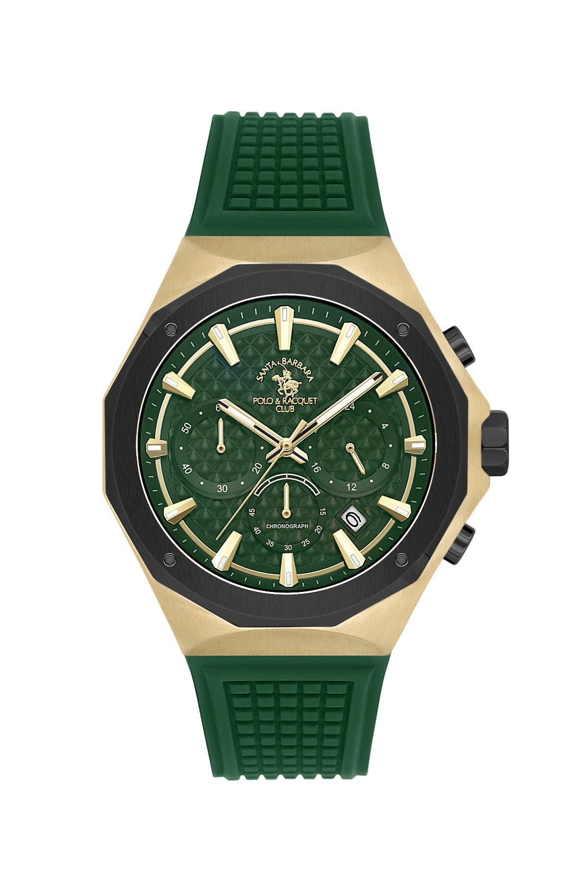 Santa Barbara Polo &amp; racquet Club Quartz  Green Dial Analog Watch For -  Gents SB.5.10007-5