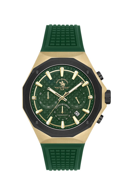 Santa Barbara Polo &amp; racquet Club Quartz  Green Dial Analog Watch For -  Gents SB.5.10007-5