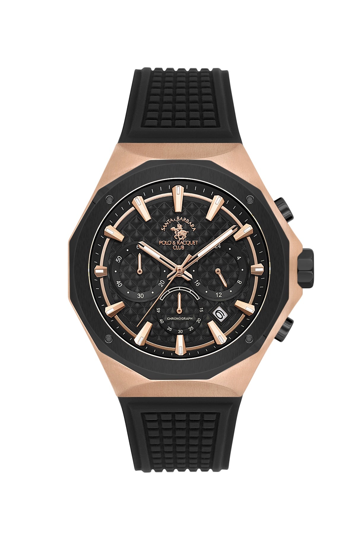 Santa Barbara Polo &amp; racquet Club Quartz  Black Dial Analog Watch For -  Gents SB.5.10007-6