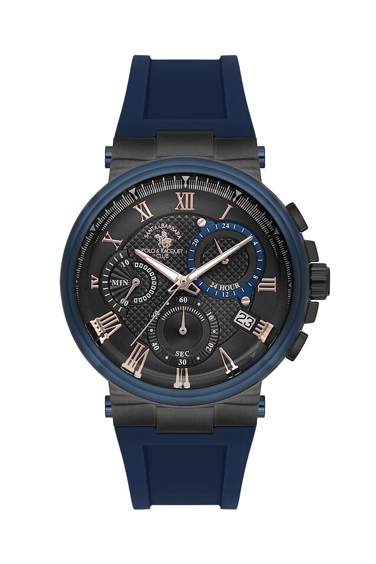Santa Barbara Polo &amp; Racquet Club Quartz Black Dial Analog Watch For - Gents SB.5.10008-5