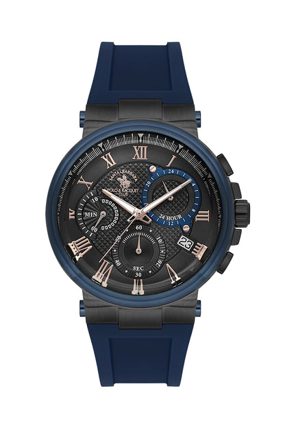 Santa Barbara Polo &amp; Racquet Club Quartz Black Dial Analog Watch For - Gents SB.5.10008-5