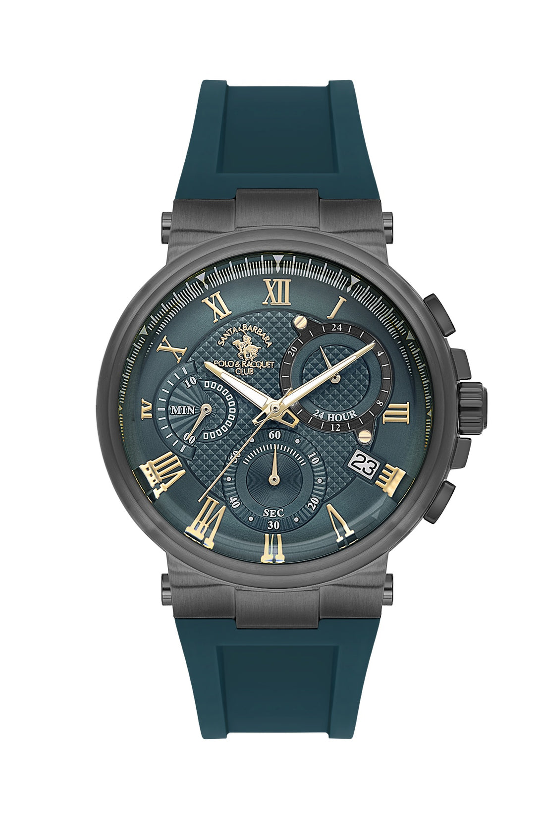 Santa Barbara Polo &amp; Racquet Club Quartz Blue Dial Analog Watch For - Gents SB.5.10008-6