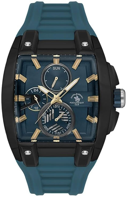 Santa Barbara Polo &amp; Racquet Club Quartz Blue Dial Analog Watch For - Gents SB.7.10002-4