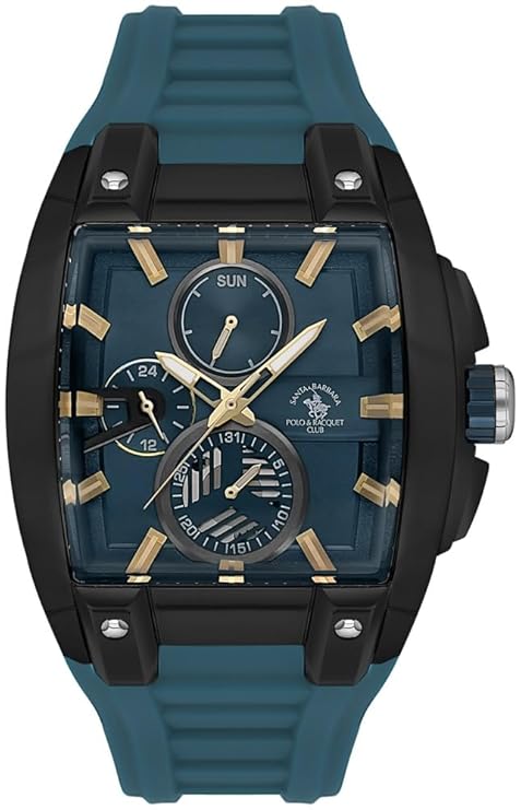 Santa Barbara Polo & Racquet Club Quartz Blue Dial Analog Watch For - Gents SB.7.10002-4