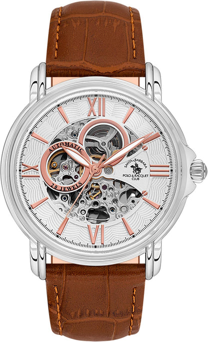 Santa Barbara Polo &amp; Racquet Club Quartz Silver  Men SB.8.10002-3