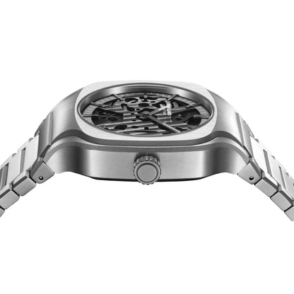 D1 Milano Square Skeleton Analog Watch For Gents -SLBJ01