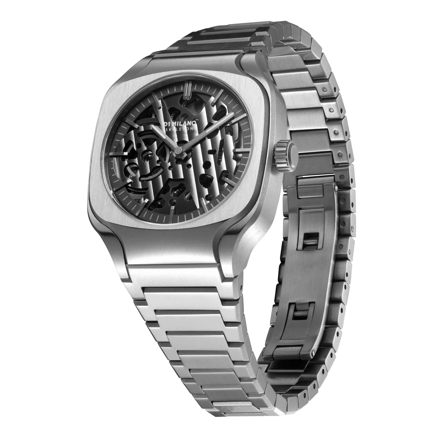 D1 Milano Square Skeleton Analog Watch For Gents -SLBJ01