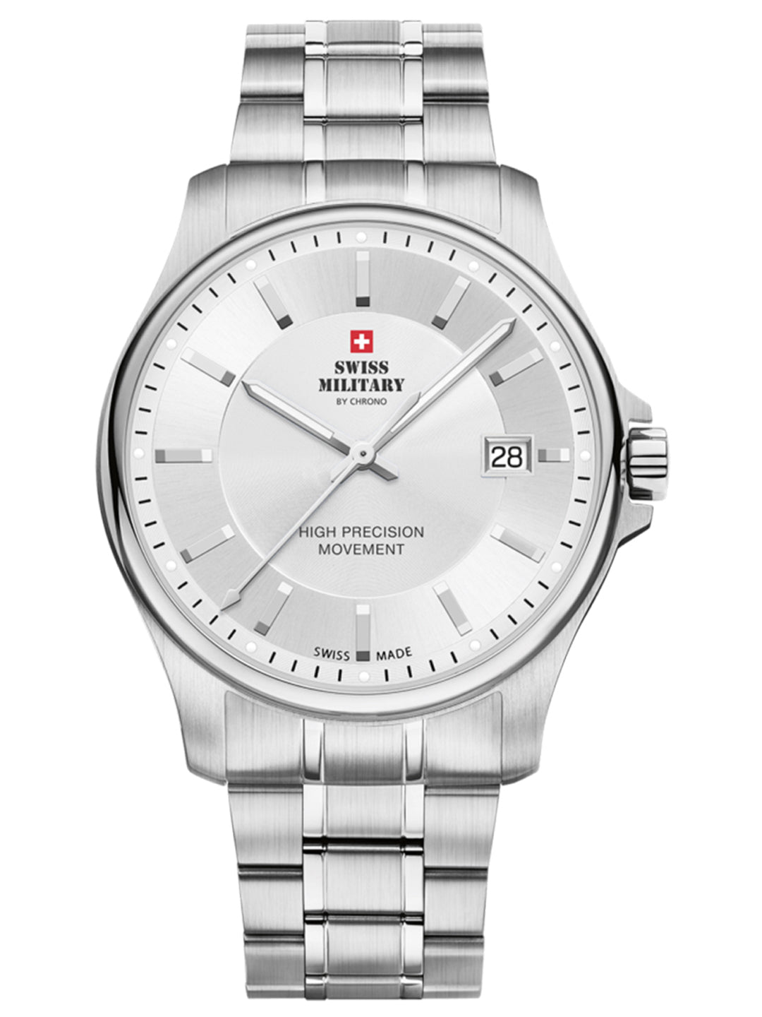 Swiss Military by Chrono Swiss Made Silver Dial Analog Watch for Gents - SM30200.02