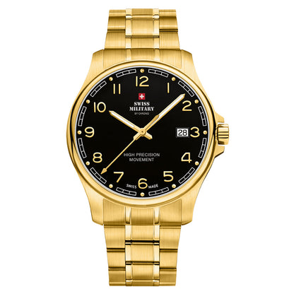 Swiss Military by Chrono Swiss Made Black Dial Analog Watch for Gents - SM30200.22