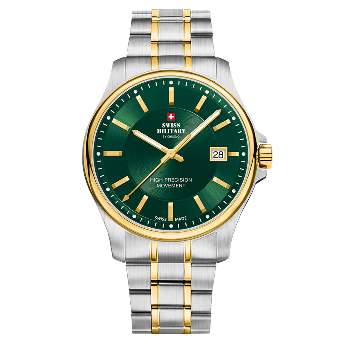 Swiss Military by Chrono Swiss Made Green Dial Analog Watch for Gents - SM30200.32