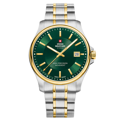 Swiss Military by Chrono Swiss Made Green Dial Analog Watch for Gents - SM30200.32