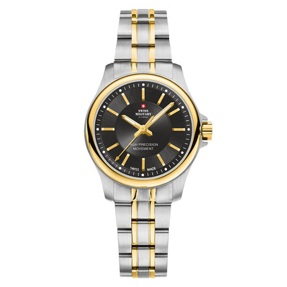 Swiss Military by Chrono Swiss Made Black Dial Analog Watch for Ladies - SM30201.04