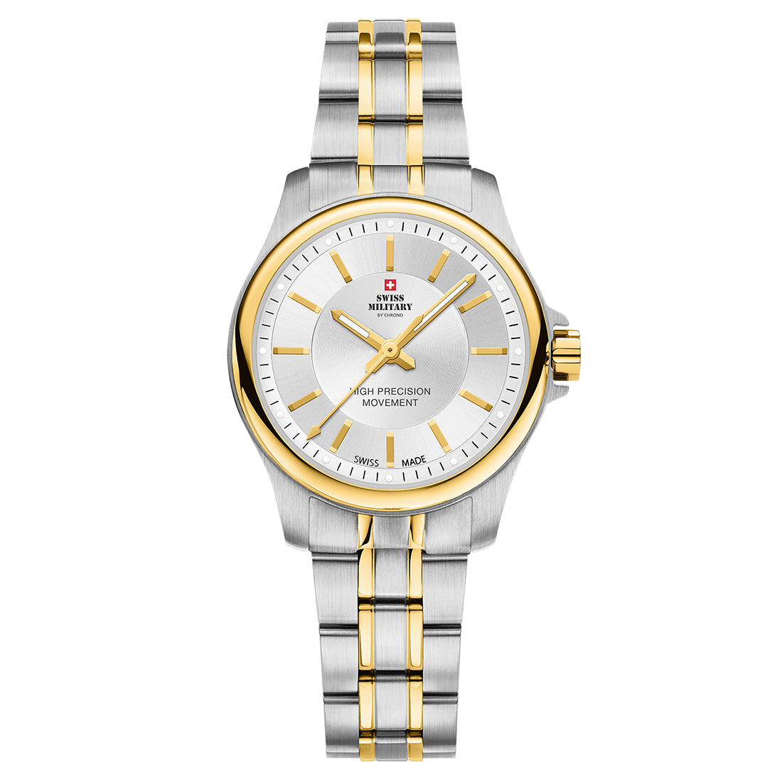 Swiss Military by Chrono Swiss Made Silver Dial Analog Watch for Ladies - SM30201.05