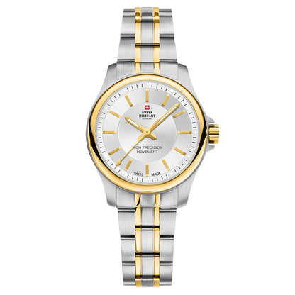 Swiss Military by Chrono Swiss Made Silver Dial Analog Watch for Ladies - SM30201.05