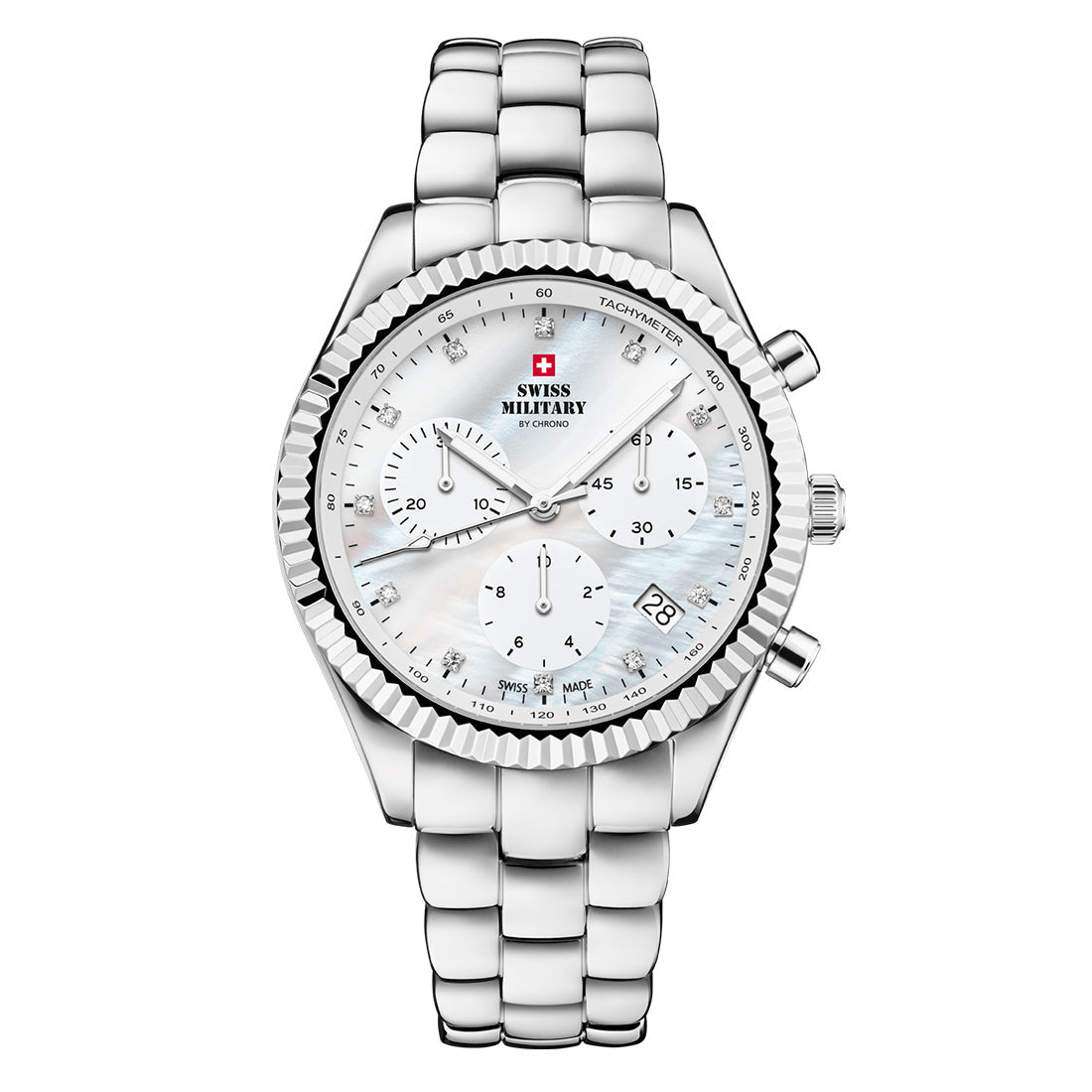 Swiss Military by Chrono Swiss Made White Dial Analog Watch for Gents - SM30207.02