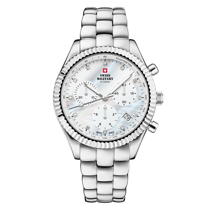Swiss Military by Chrono Swiss Made White Dial Analog Watch for Gents - SM30207.02