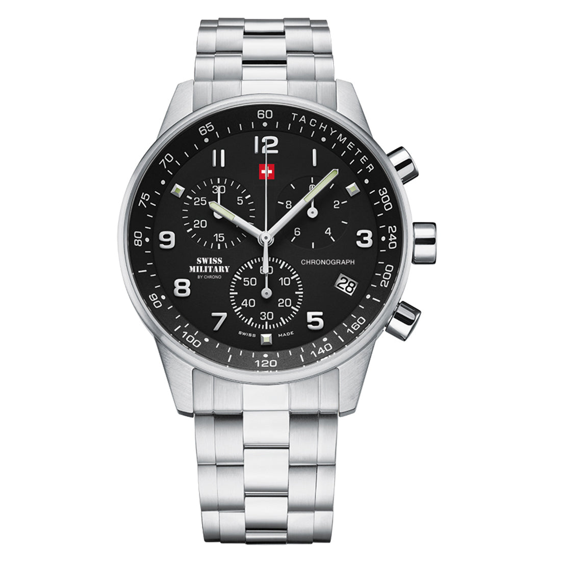 Swiss Military by Chrono Swiss Made White Dial Analog Watch for Gents - SM34012.01
