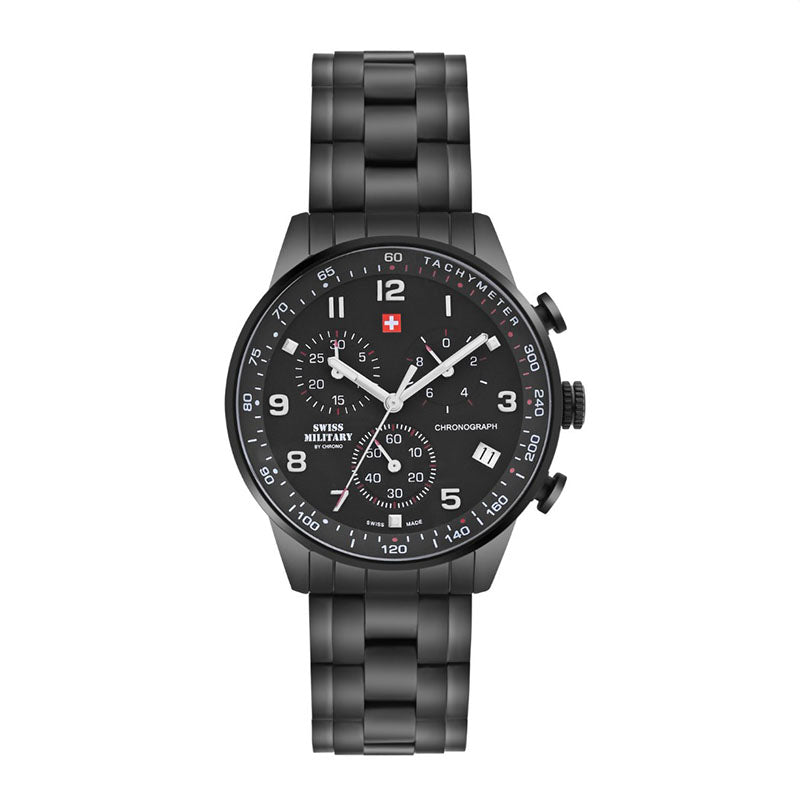 Swiss Military by Chrono Swiss Made Black Dial Analog Watch for Gents - SM34012.04