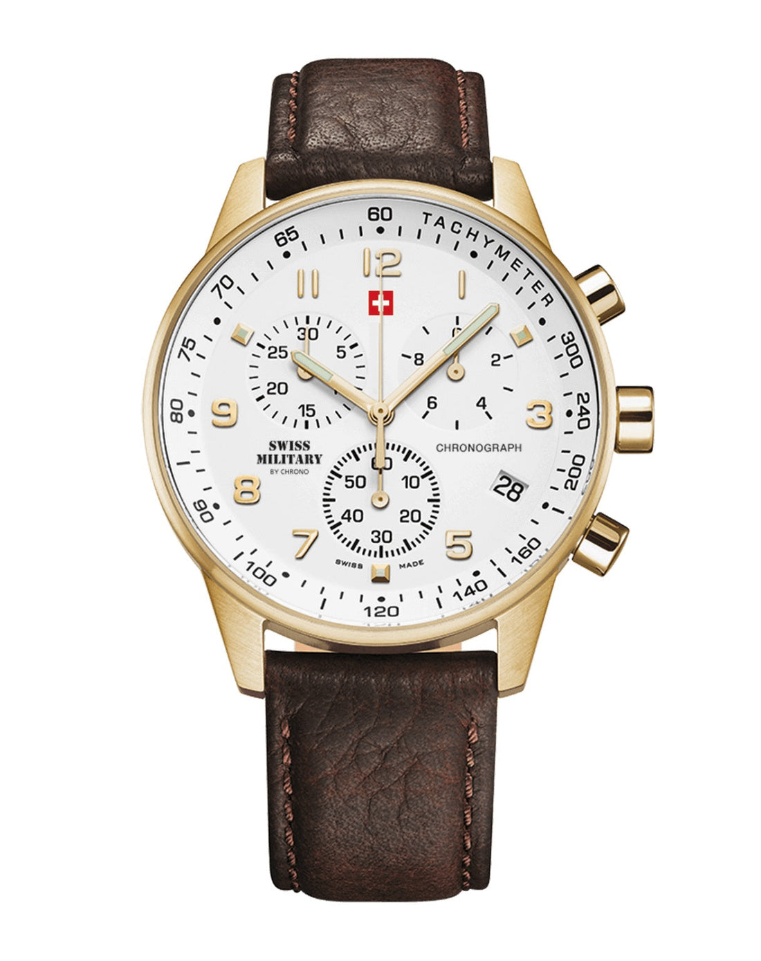 Swiss Military Swiss Made  minimalist chronograph Quartz Gents Watch - SM34012.07