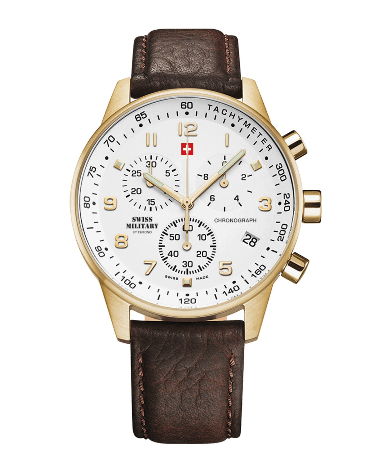 Swiss Military By Chrono Swiss Made Minimalist Chronograph Quartz Gents Watch 41mm SM34012.07
