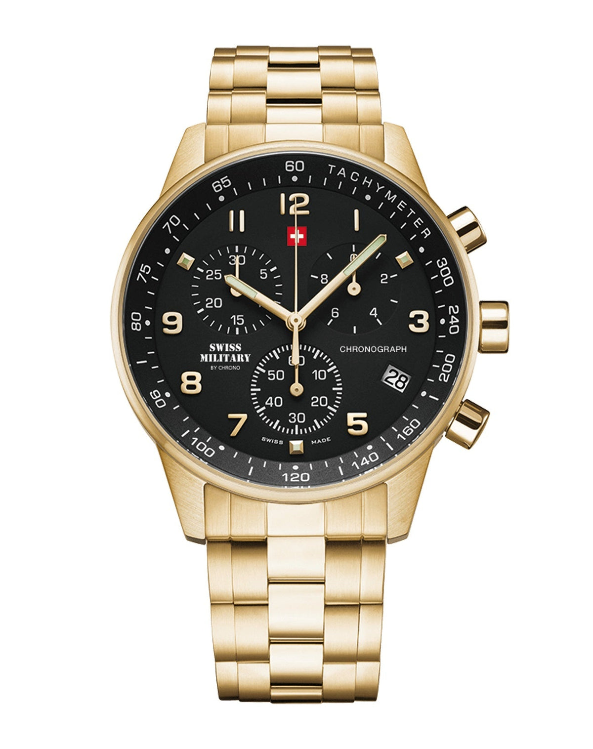 Swiss Military By Chrono Swiss Made Minimalist Chronograph Quartz Gents Watch 41mm SM34012.12