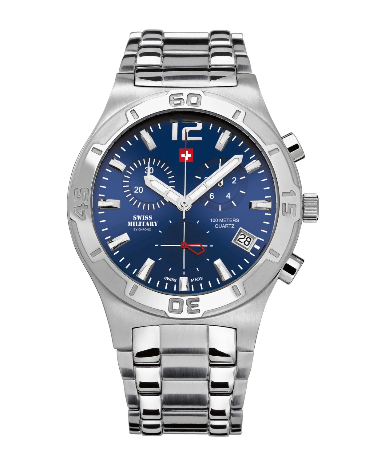 Swiss Military By Chrono Swiss Made Sports Chronograph Quartz Gents Watch 43mm SM34015.03