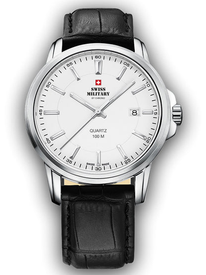 Swiss Military by Chrono Swiss Made White Dial Analog Watch for Gents - SM34039.07